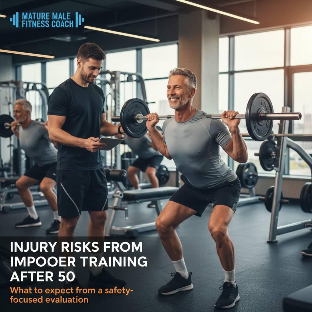 What to expect from a safety-focused evaluation with Mature Male Fitness Coach